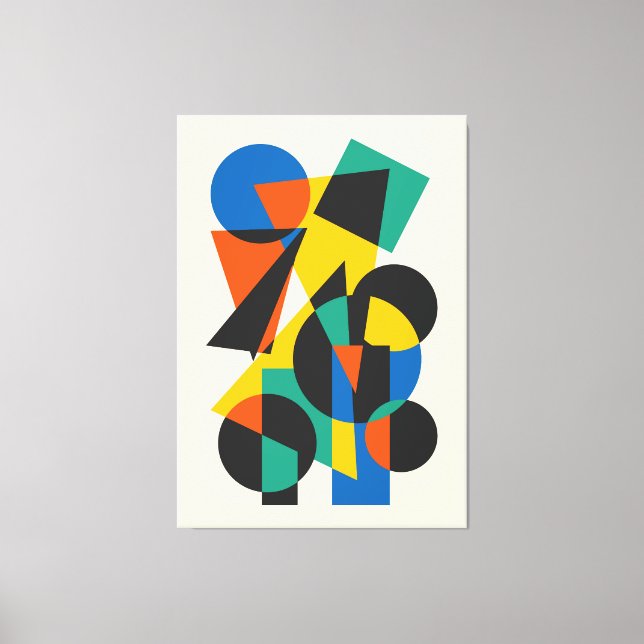 Minimal geometric design canvas print (Front)