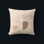 Minimal Geometric Earth Shape Botanical Cushion<br><div class="desc">Organic Shape Hand Drawn Art Abstract Throw Pillow</div>
