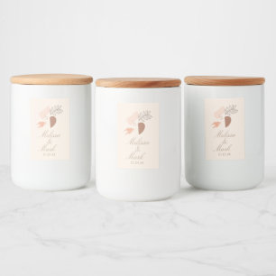 Minimal Geometric Earth Shape Botanical Monogram Food Label