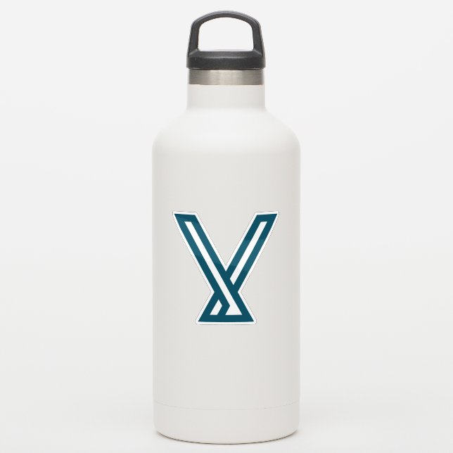 Minimal Geometric Mountain Letter V (Waterbottle)