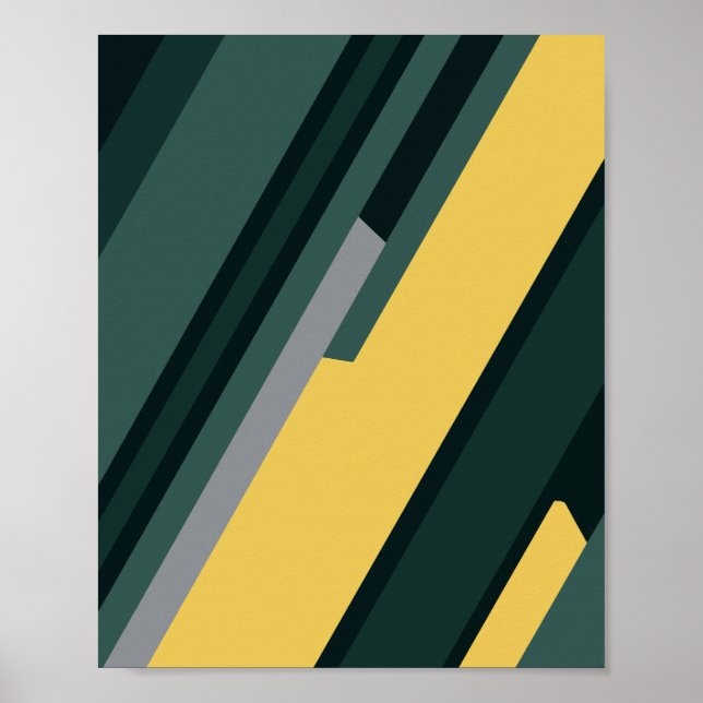 Minimal Geometric Stripes Poster (Front)