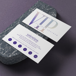 Minimal Glitter & Luxury Shine Purple VIP Loyalty Card