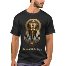 Minimal Gold Anubis T-Shirt – Luxury Streetwear