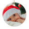 Minimal Gold Baby's First Christmas Newborn Photo