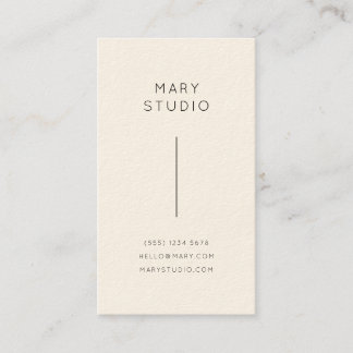 Minimal Gold & Cream | Vertical Business Card