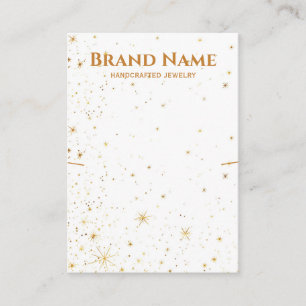 Minimal Gold Galaxy Necklace Display Business Card