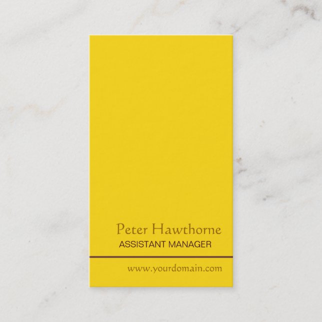 Minimal Gold Minimalist Profession Personal Business Card (Front)