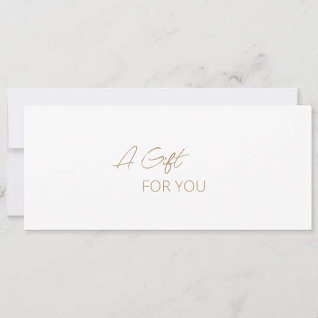 Minimal Gold Modern Business Gift Certificate (Front)
