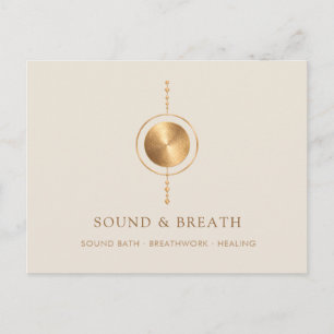 Minimal Gold Sound Healing & Breathwork Postcard