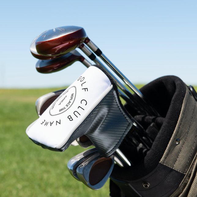 Minimal Golf Club Logo and Name Head Cover (In Situ)