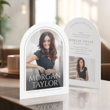 Minimal Graceful Name Arch Photo Graduation