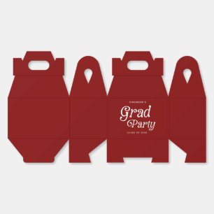 Minimal Grad Party Retro Graduation Favour Boxes