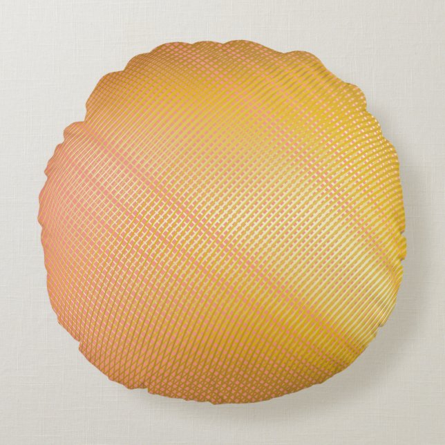 Minimal Gradient Pattern. Duo Tone Cover Design. G Round Cushion (Front)