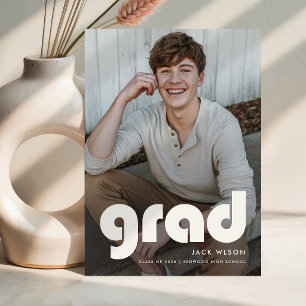 Minimal Graduate Arch Photo Graduation Thank You Postcard