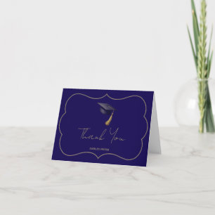 Minimal Graduation Cap Tassel Thank You Card
