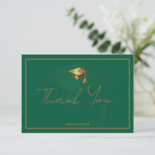 Minimal Graduation Cap Tassel Thank You Card