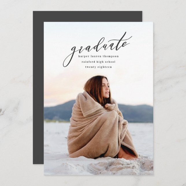 MINIMAL GRADUATION INVITATION (Front/Back)