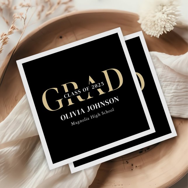 Minimal Graduation Party Napkin (Creator Uploaded)