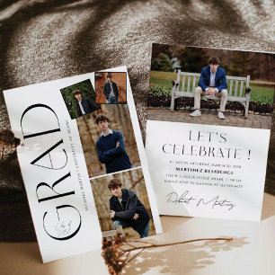 Minimal Graduation Party with Photo Invitation