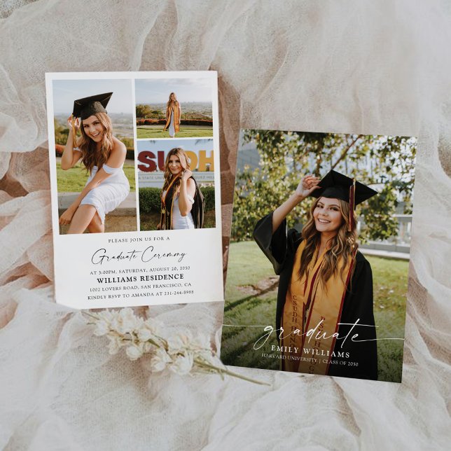 Minimal Graduation Party with Photo Invitation (Creator Uploaded)