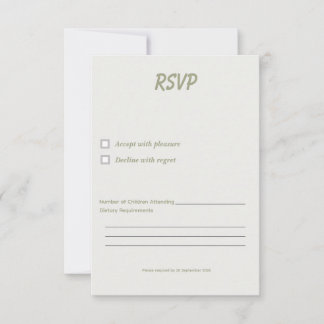 Minimal Graduation RSVP Card Template