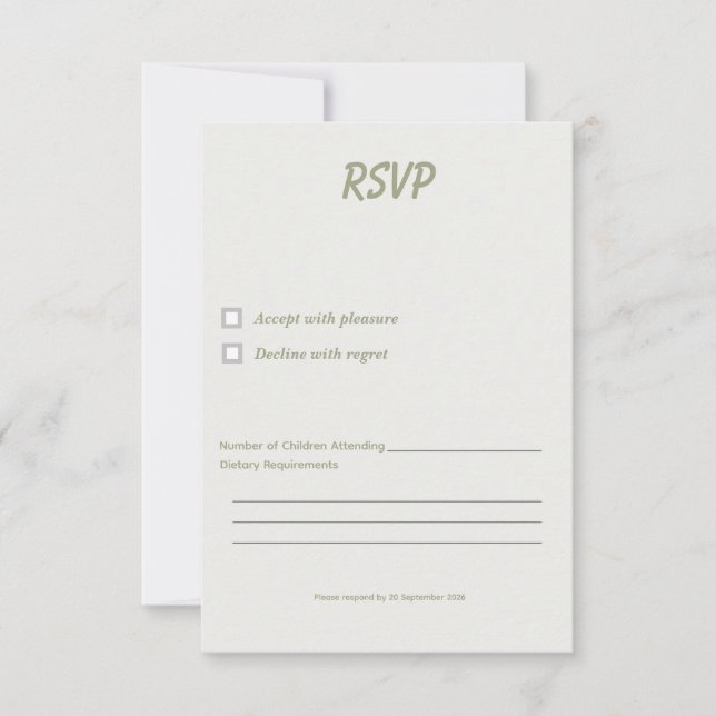 Minimal Graduation RSVP Card Template (Front)
