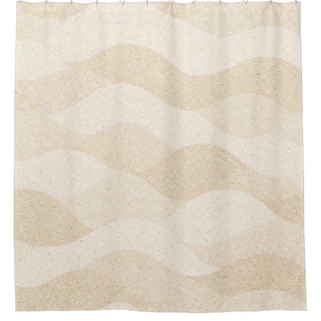 Minimal Grain Texture ,Soft, Neutral pattern Shower Curtain (Front)