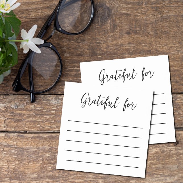 Minimal Gratitude Post-it Note (Simple Daily Gratitude Grateful For Post-it Note)