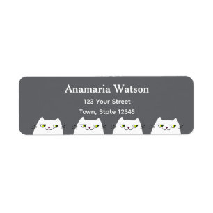 Minimal Gray Cat Return Address