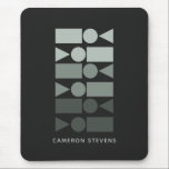 Minimal Gray Green Geometric Design Personalized  Mouse Mat<br><div class="desc">A modern minimalist geometric graphic design of simple shapes in an ombre color palette of a lovely subdued gray with green undertones,  personalized with name or wording of your choosing.</div>