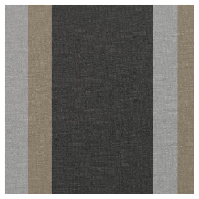 Minimal Gray & Taupe Vertical Stripes Fabric (Close Up)