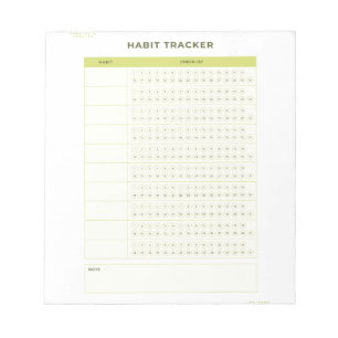 Minimal Green Daily Checklist Planner Design Notepad