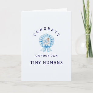 Minimal Greeting Card   raising tiny humans 