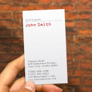 Minimal Grey Chevron Bookkeeper Business Card