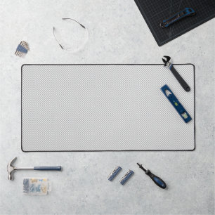 Minimal Grey Polka Dot Pattern  Desk Mat