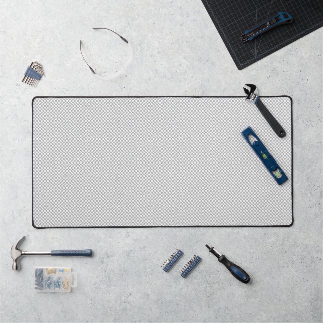 Minimal Grey Polka Dot Pattern  Desk Mat (Workstation)