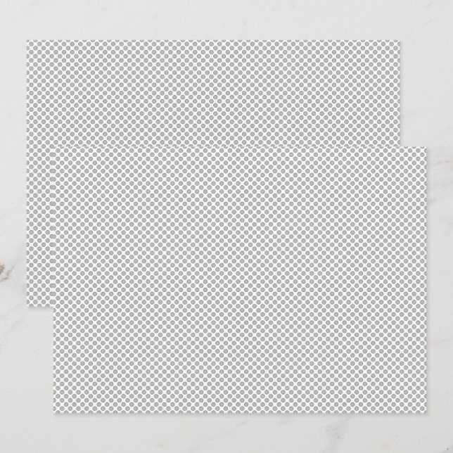 Minimal Grey Polka Dot Pattern  Holiday Card (Front/Back)