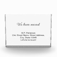 minimal grey we have moved add name address text