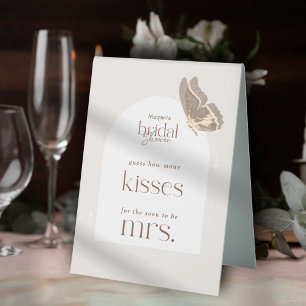 Minimal Guess How Many Kisses Bridal Shower Game