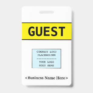Minimal "GUEST" Badge ID Badge