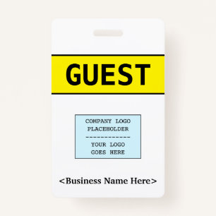 Minimal "GUEST" Badge ID Badge