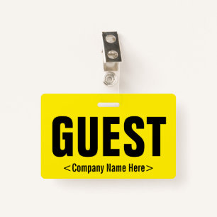 Minimal "GUEST" Badge ID Badge
