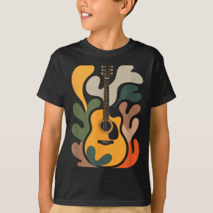 Minimal Guitar Abstract Art Funny Music Lover Guit T-Shirt