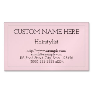 Minimal Hairstylist Magnetic Business Card