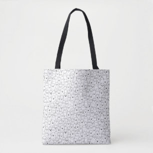 Minimal Halloween Ghosts Tote Bag