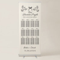 Minimal Hand-Drawn Wedding Seating Chart Ban