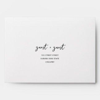 Minimal Hand Drawn Whimsical Doodle Wedding Envelope