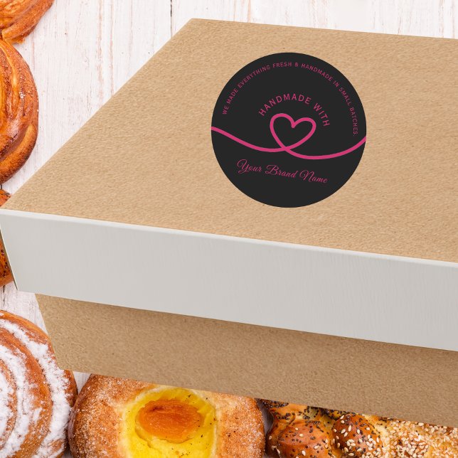 Minimal Hand made love heart Personalized Sticker (Creator Uploaded)