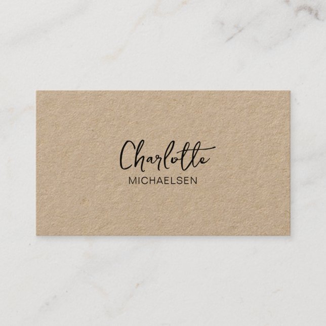 Minimal, Handwriting Business Card (Front)