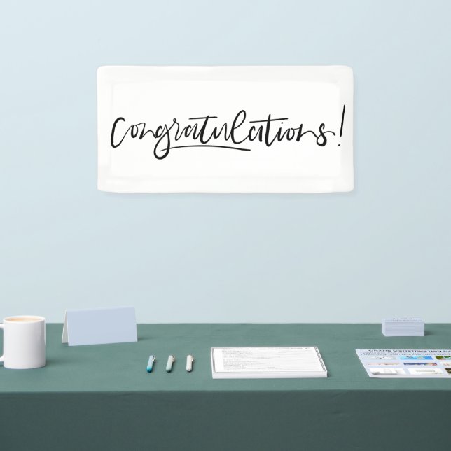 Minimal Handwritten congratulations banner (Tradeshow)